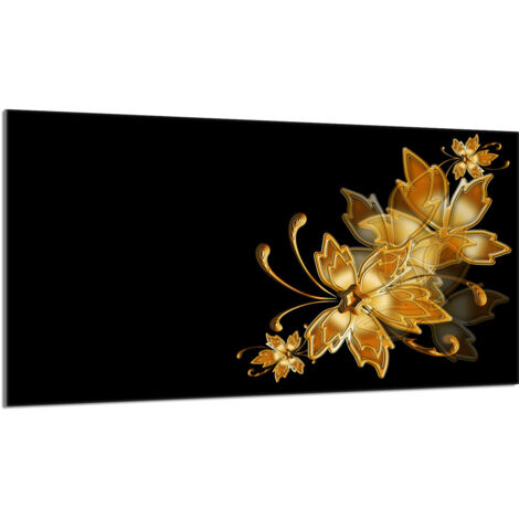 Placa protectora de vidrio para estufa 90x52 Oro