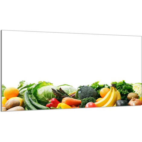 Placa protectora de vidrio para estufa 90x52 Verduras