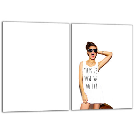 Placa protectora de vidrio para la estufa 2x40x52 Mujer