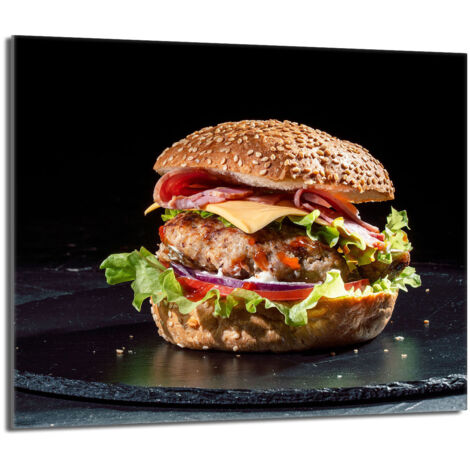 Placa protectora de vidrio para la estufa 60x52 Hamburguesa