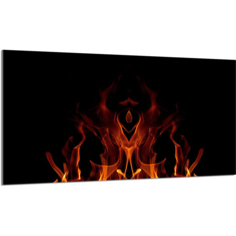Placa protectora de vidrio para la estufa 90x52 Fire