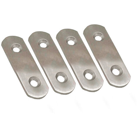 Placa recta unión plc14, acero inoxidable, 40 x 16 x 1,5 mm. 4 unidades