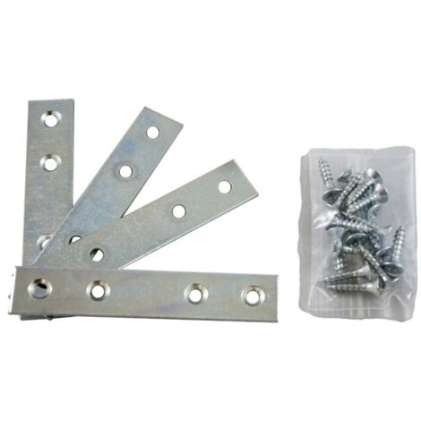 PLACA RECTA UNION ZN BL.4 PZS - 40X15 MM