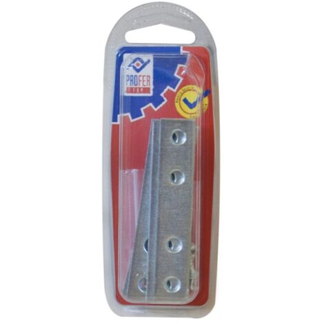 PLACA RECTA UNION ZN BL.4 PZS - 80X15 MM