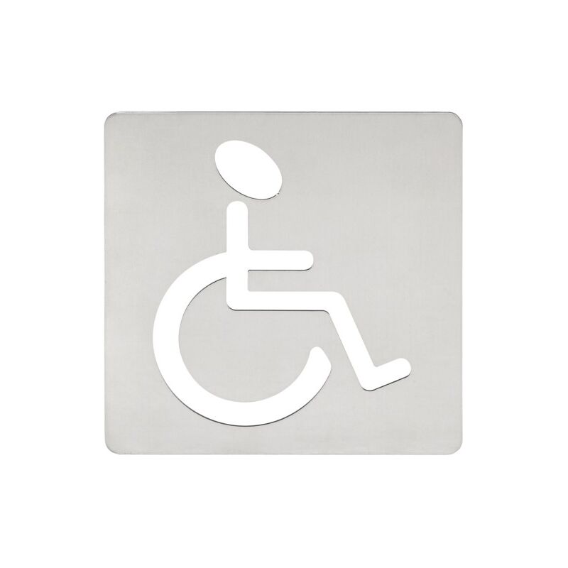 

Placa Sealizacion Baño 120X120Mm Minusvalido Adh. Acero Ino