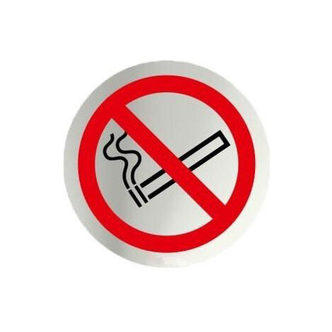 Placa Señal 7Cm Diam Autoadh In. Prohibido Fumar Normaluz