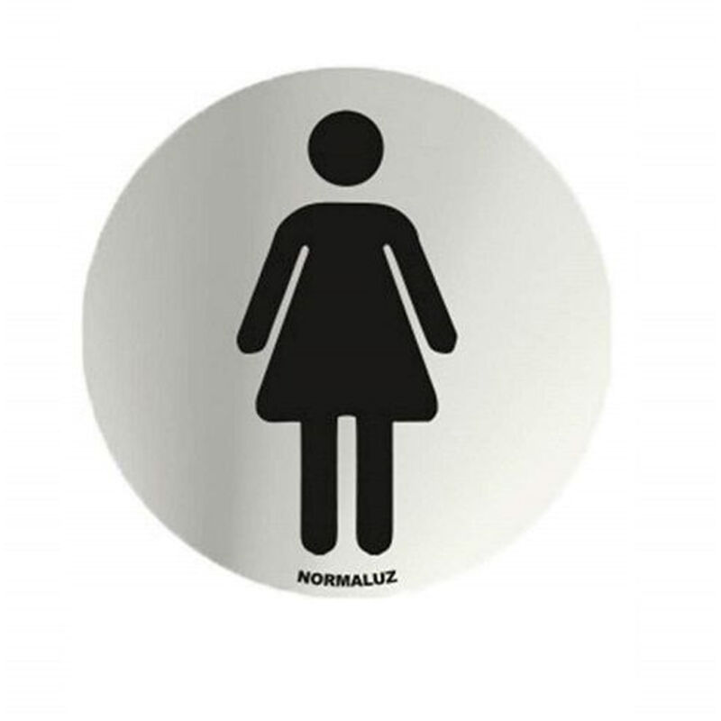 

Señal adhesiva Aseos Mujer Acero inoxidable 7 cm Gris