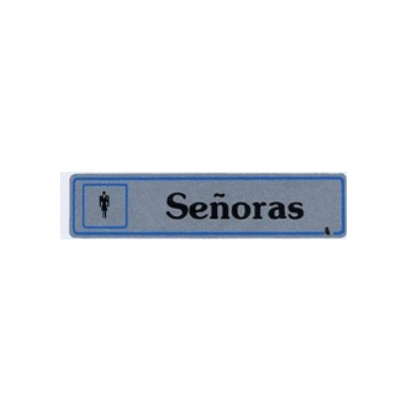 

Super-letra Sl - Placa Señal Adhesiva 175X040Mm Señoras Aluminio Plata