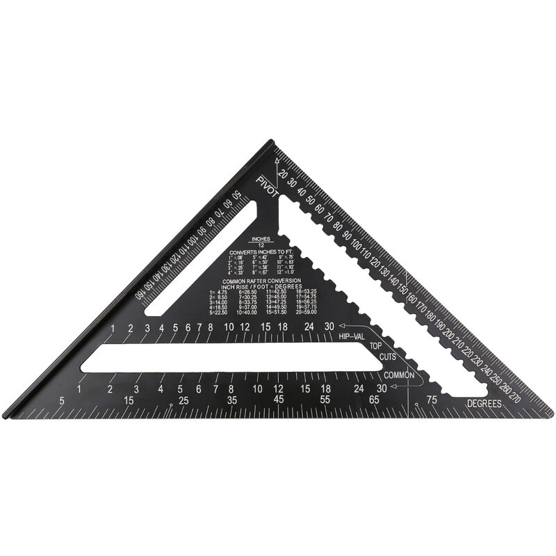 

Placa triangular de oxido negro de perfil de aluminio,Negro, 14 pulgadas