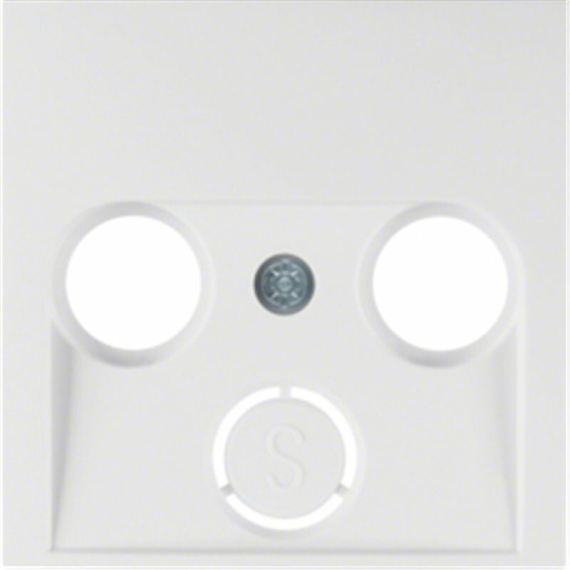 

Tapa para toma TV Hager 12038989 S1/B3/B7 Blanco Brillo