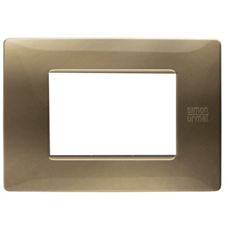 Placa Urmet Simon Nea Flexa 3 módulos bronce 11803.BR