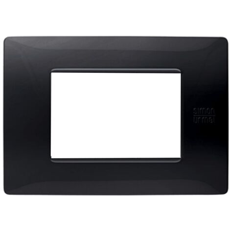 Placa Urmet Simon Nea Flexa 3 módulos negro absoluto 11803.NA