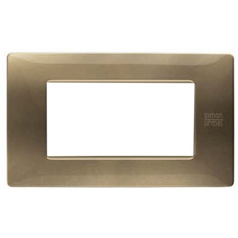 Placa Urmet Simon Nea Flexa 4 módulos bronce 11804.BR