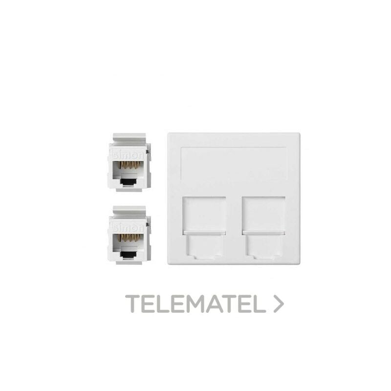 

PLACA VD PLANA CG CON 2 CAT6U BLANCO 50002089-030 - Simon Connect