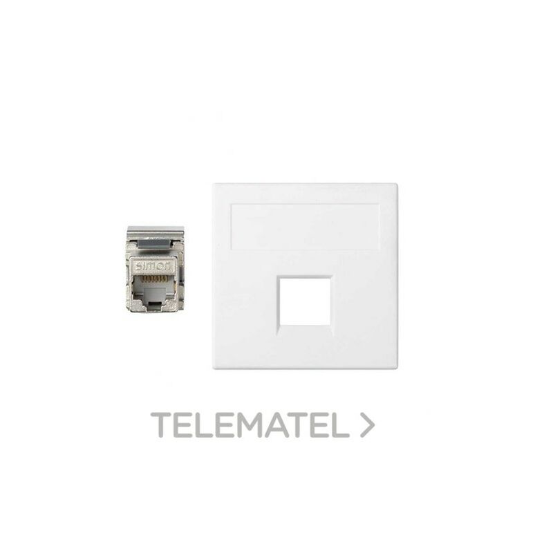 

Placa Vd Plana Sg 1 Cat6A Ftp Blanco Simon Connect 50001185-030