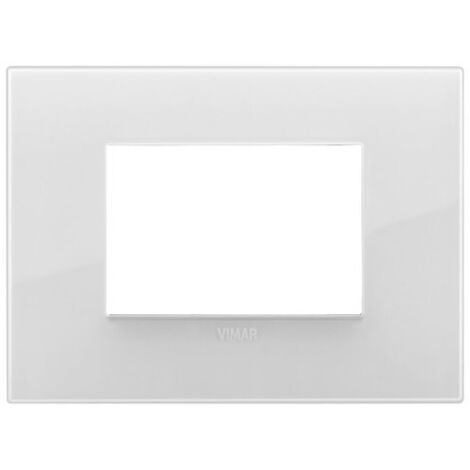 Placa Vimar Arke 3 módulos classic reflex ice 19653.66