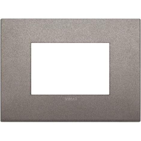Placa Vimar Arke Classic 3 Módulos titanio mate 19653.04