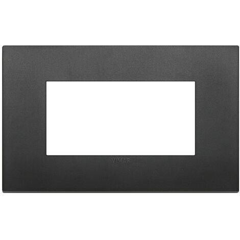 Placa Vimar Arke classic 4 módulos negro 19654.71