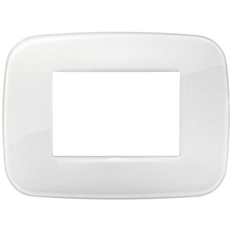Placa Vimar Arke redonda 3 módulos reflex hielo 19683.66