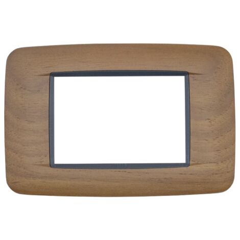 Placa Vimar Eikon redonda 3 módulos 20683.34