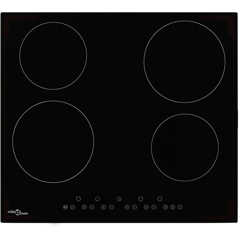

Placa vitrocerámica 4 quemadores control táctil 6000 W
