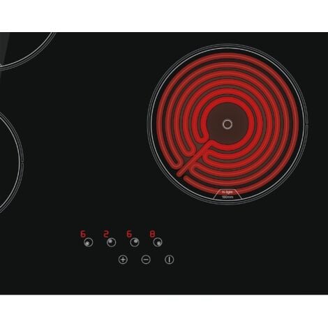 Placa Vitrocerámica 59cm 4 Zonas CATA TN-604 BK /C Negro 6000W