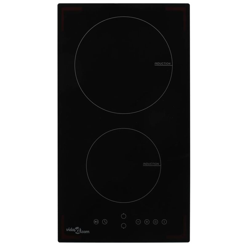

Placa vitrocerámica de inducción 2 quemadores táctil 3500 W - Negro