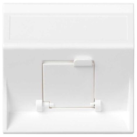 Placa voz y datos inclinada cg para 1 módulo blanco SIMON 50000081-030