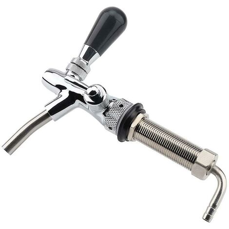 Placage de chrome de robinet de bière pression réglable avec tige de 4 pouces