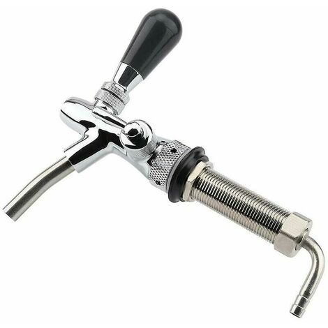 Placage de chrome de robinet de bière pression réglable avec tige de 4 pouces