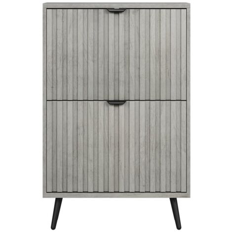 PLACARD A CHAUSSURES RANGEMENT MODERNE SECURISE MDF Particle Board GRIS 60.00X24.00X94.00