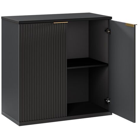 PLACARD à rangement design moderne MDF Noir 80,00 x 40,00 x 80,00