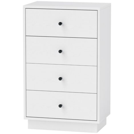 PLACARD à tiroirs spacieux polyvalent stable Wood White 47L x 29W x 75H cm