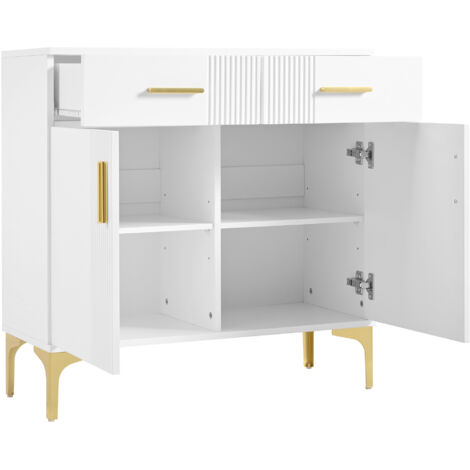 PLACARD DE RANGEMENT ÉLÉGANT DURABLE MDF BLANC 80.00 X 35.00 X 79.50 CM