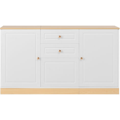 PLACARD Design Color Block Bois Blanc 135.50 x 39.00 x 76.00 cm