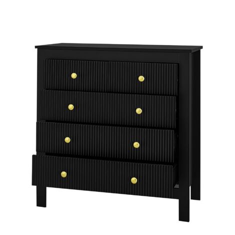 PLACARD DESIGN ELEGANT FONCTIONNEL DURABLE Particle Board Noir 79.00 x 39.50 x 80.05
