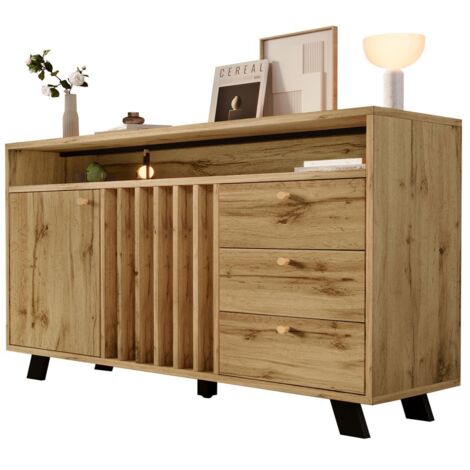 PLACARD Élégant Fonctionnel Rangement Pratique Bois Chêne Foncé 120.00 x 40.00 x 85.00