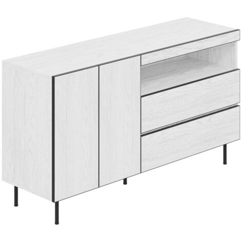 PLACARD MINIMALISTE FONCTIONNEL RESISTANT DURABLE Particle Board Blanc 140.00 x 42.00 x 77.00