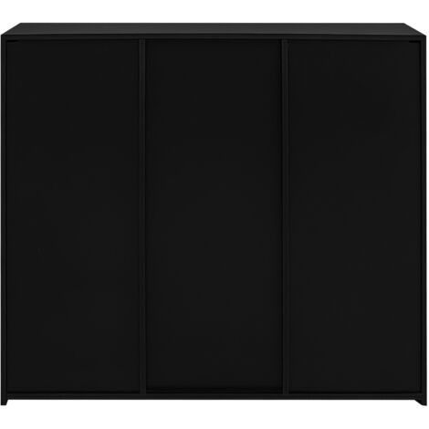 PLACARD MODERNE DE STYLE LUXUEUX AVEC RANGEMENTS EN PARTICLE BOARD NOIR 95X35X83 CM
