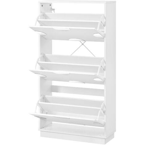 PLACARD MODERNE ESPACieux MIRROIR FONCTIONnel MDF Blanc 63.00 x 24.00 x 120.00