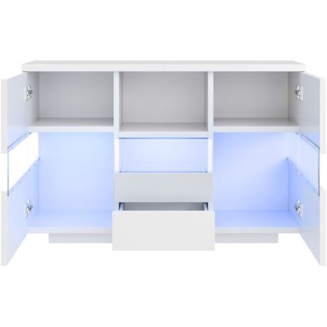 PLACARD MODERNE FONCTIONNEL ELEGANT STYLISH Bois dingenierie Blanc 140.00 x 35.00 x 75.00