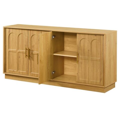 PLACARD MODERNE MINIMALISTE AVEC RANGEMENTS MDF NATUREL 169.00 X 40.00 X 80.00 CM