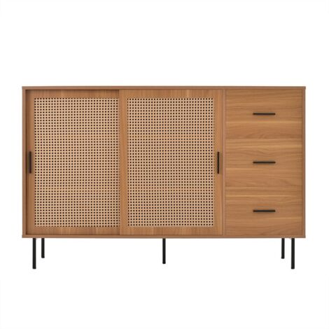 PLACARD MULTIFONCTIONNEL AMPLE RANGEMENT FONCTIONNEL Particle Board Natural 140.00 x 37.00 x 91.00