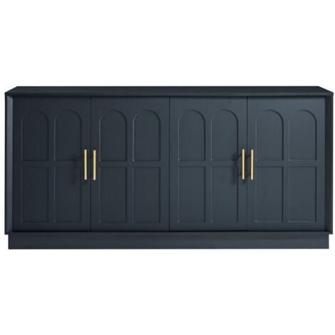 PLACARD Multifonctionnel Design Minimaliste MDF Noir 169.00x40.00x80.00 cm