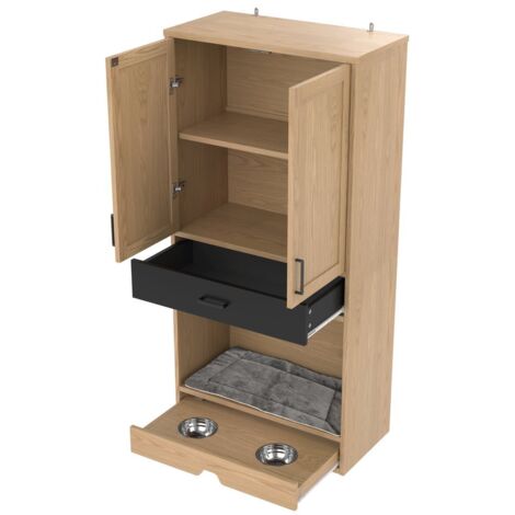 PLACARD MULTIFONCTIONNEL POUR ANIMAUX ET RANGEMENT Particle Board Oak 79.00 x 40.00 x 160.00