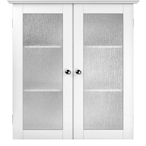 Placard mural de salle de bain armoire de rangement blanc Connor Teamson Home ELG-581