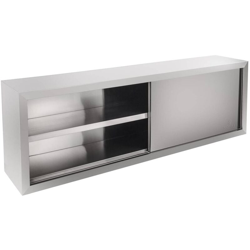 Royal Catering - Armoire Murale En Inox Porte Coulissante Cuisine Max. 51 kg 1600 x 400 x 650 mm