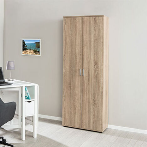 Placard Polyvalent 2 Portes - Beige 34x189h cm