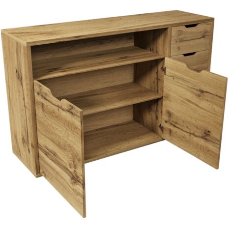 PLACARD polyvalent élégant fonctionnel pratique Wood Oak 150.00 x 40.00 x 90.00
