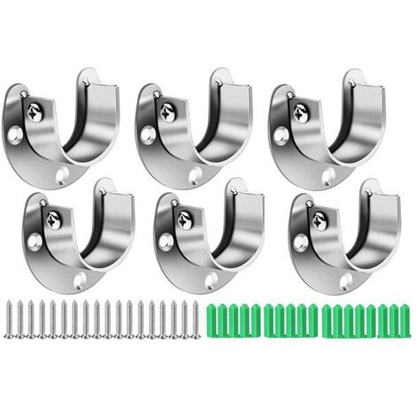 Placard Supports de Tringle Penderie Tringle De Douche Support Tringle Porte Placard Ple Prises Tringle Soutient (8 PCS),jaune clair